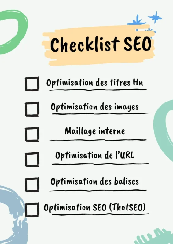 Exemple d'une check-list SEO