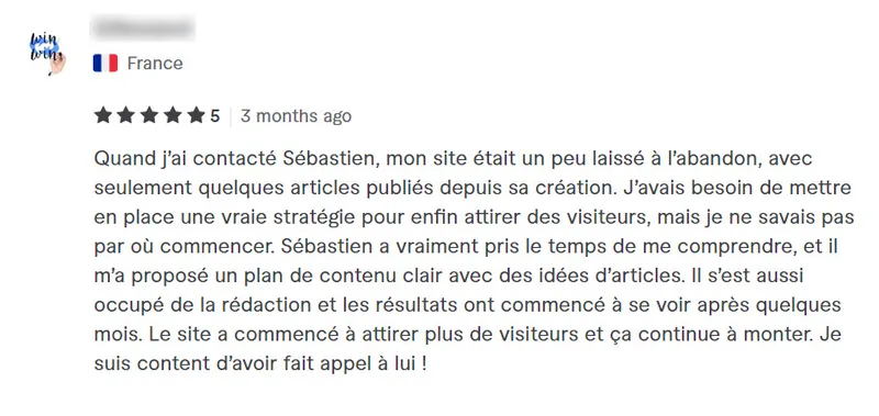 Témoignage sur la stratégie de contenu et les résultats obtenus avec le rédacteur web